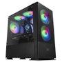 Mars Gaming Caja Ordenador MCZ Premium M-ATX 2X FRGB Negra con Ventana Lateral Completa y Sistema de Gestión de Cableado
