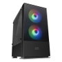 Mars Gaming Caja Ordenador MCZ Premium M-ATX 2X FRGB Negra con Ventana Lateral Completa y Sistema de Gestión de Cableado