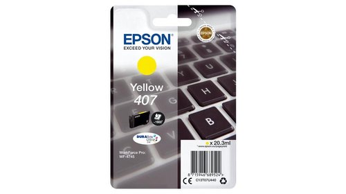 Epson Cartucho de Tinta Amarillo 407 XL (C13T07U440) Epson Cartucho de Tinta Amarillo 407 XL (C13T07U440)