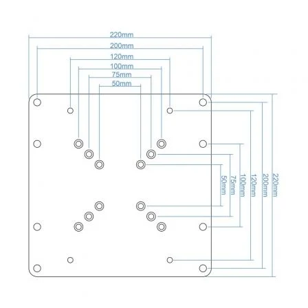 Tooq Soporte VESA 200x200 VMA0200-B para Pantallas hasta 30kg