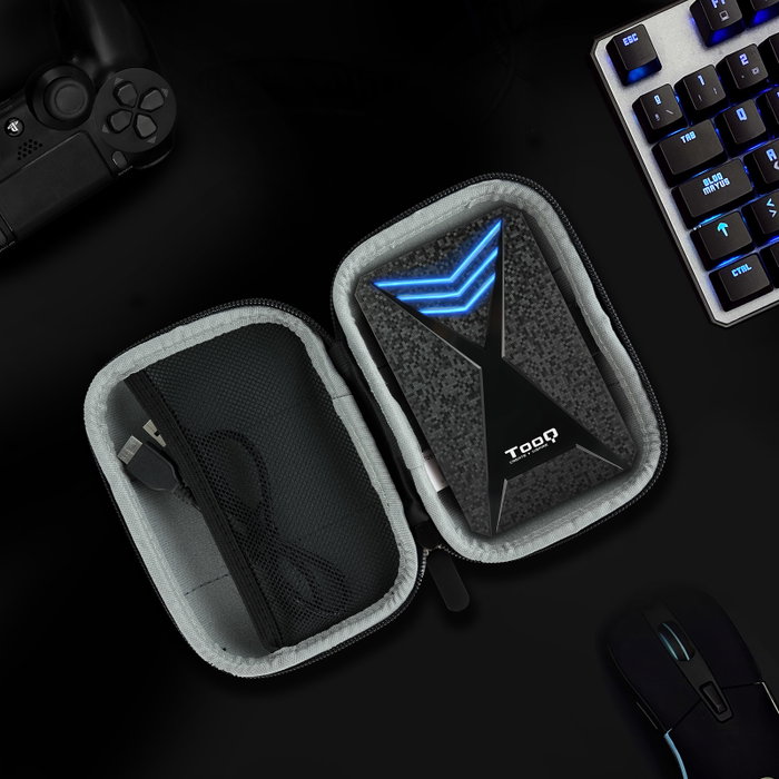 TooQ TQBC-E2501 Funda para Disco Duro Externo de 2.5 Pulgadas Negro