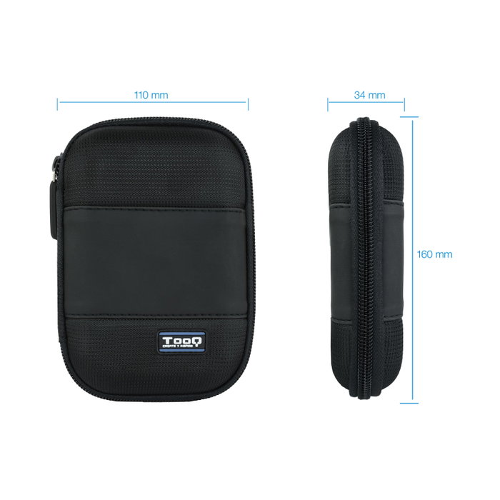 TooQ TQBC-E2501 Funda para Disco Duro Externo de 2.5 Pulgadas Negro