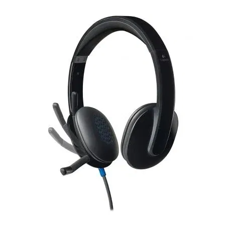 Logitech Auriculares H540 USB Negros con Micrófono 981-000480 Logitech Auriculares H540 USB Negros con Micrófono 981-000480