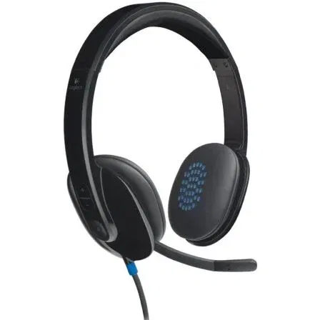 Logitech Auriculares H540 USB Negros con Micrófono 981-000480 Logitech Auriculares H540 USB Negros con Micrófono 981-000480