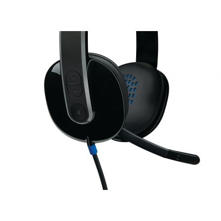 Logitech Auriculares H540 USB Negros con Micrófono 981-000480 Logitech Auriculares H540 USB Negros con Micrófono 981-000480