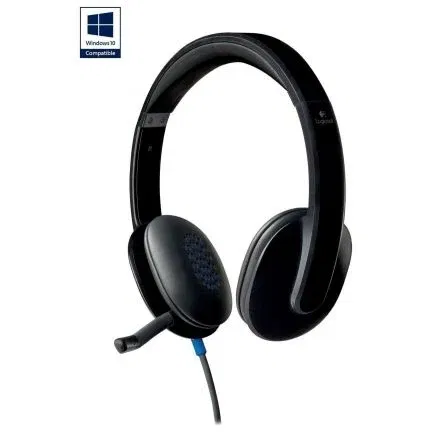 Logitech Auriculares H540 USB Negros con Micrófono 981-000480 Logitech Auriculares H540 USB Negros con Micrófono 981-000480