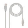 Nanocable Cable USB 2.0 para Impresora Tipo A a B, 1.8 m, Beige