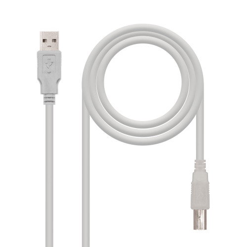 Nanocable Cable USB 2.0 para Impresora Tipo A-B Macho, 1.8m, Beige Nanocable Cable USB 2.0 para Impresora Tipo A-B Macho, 1.8m, Beige