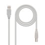 Nanocable Cable USB 2.0 para Impresora Tipo A-B Macho, 1.8m, Beige