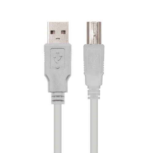 Nanocable Cable USB 2.0 para Impresora Tipo A-B Macho, 1.8m, Beige Nanocable Cable USB 2.0 para Impresora Tipo A-B Macho, 1.8m, Beige