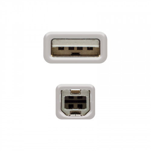 Nanocable Cable USB 2.0 Impresora Tipo A/M a B/M, 3 m, Beige Nanocable Cable USB 2.0 Impresora Tipo A/M a B/M, 3 m, Beige