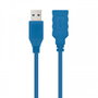 Nanocable Cable Alargador USB 3.2 Gen 1 de 1m, USB A Macho a USB A Hembra, Azul