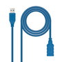 Nanocable Cable Alargador USB 3.2 Gen 1 de 1m, USB A Macho a USB A Hembra, Azul