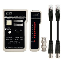 Nanocable Testeador para cable RJ11/RJ12/RJ45 y Coaxial 10.31.0303