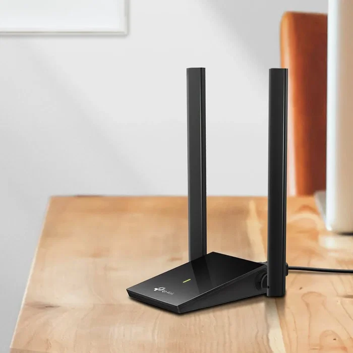 TP-Link Archer T4U Plus Adaptador WiFi USB 3.0 AC1300 Dual Band con Antenas de Alta Ganancia 5 dBi para PC, MU-MIMO, Negro