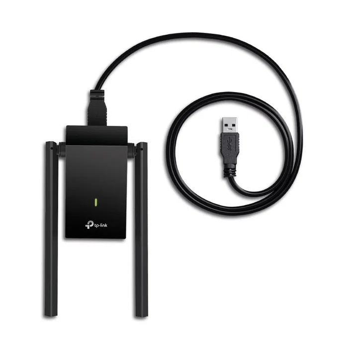 TP-Link Archer T4U Plus Adaptador WiFi USB 3.0 AC1300 Dual Band con Antenas de Alta Ganancia 5 dBi para PC, MU-MIMO, Negro