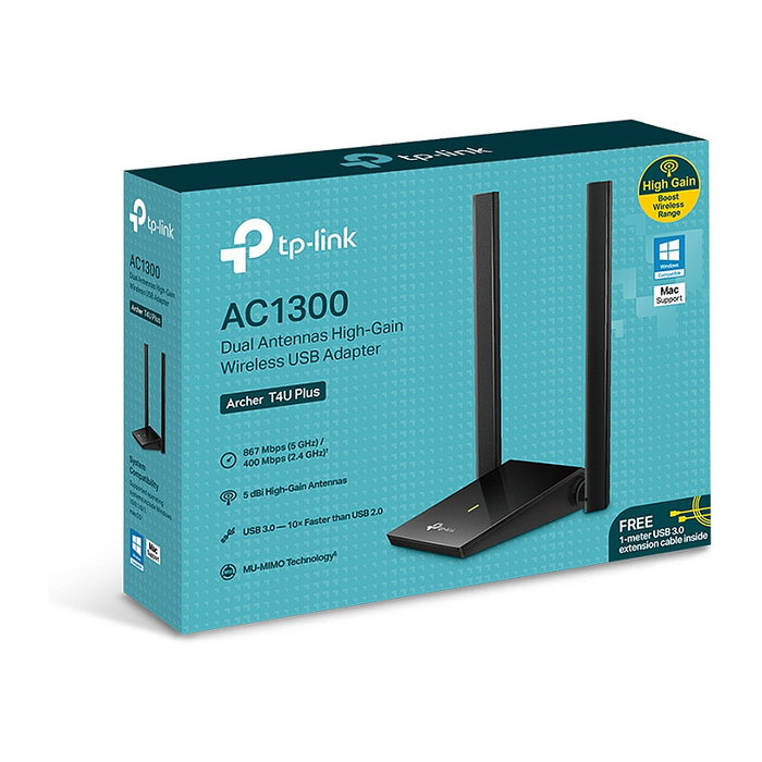 TP-Link Archer T4U Plus Adaptador USB Inalámbrico AC1300 Negro