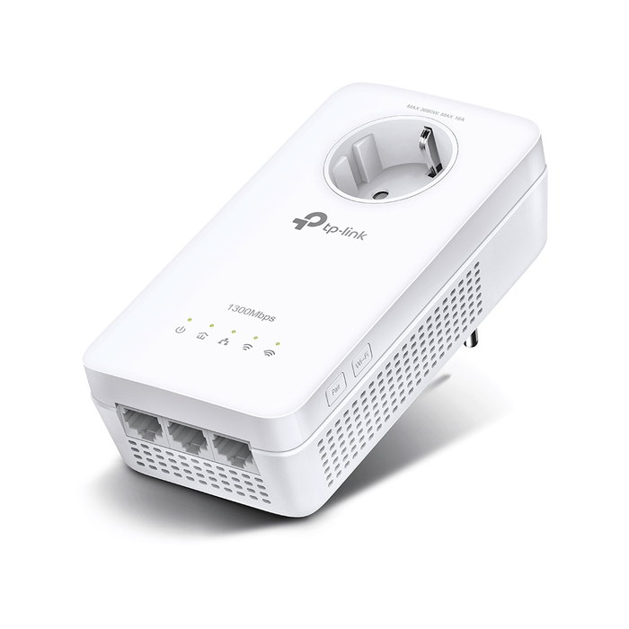 TP-Link TL-WPA8631P Adaptador Powerline Wi-Fi AC1200 con 3 Puertos Gigabit, Blanco