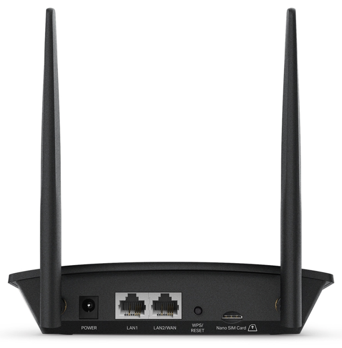 TP-Link TL-MR100 Router 4G LTE 300Mbps 2.4GHz Negro TP-Link TL-MR100 Router 4G LTE 300Mbps 2.4GHz Negro