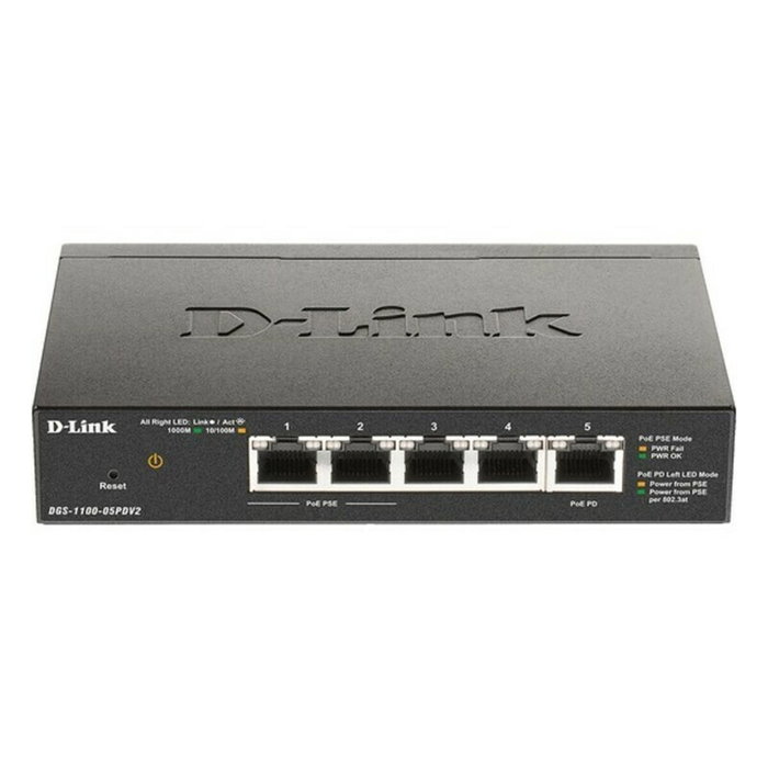 D-Link DGS-1100-05PDV2 Switch de Red 5 Puertos Gigabit PoE