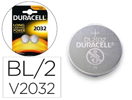 Duracell Pack de 2 Pilas de Botón Litio CR2032 3V
