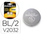 Duracell Pack de 2 Pilas de Botón Litio CR2032 3V
