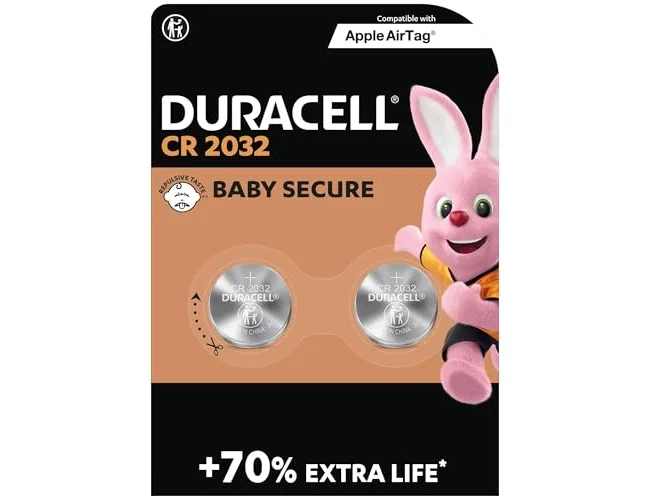 Duracell CR2032 Pilas de Botón de Litio 3V, Pack de 2 unidades Duracell CR2032 Pilas de Botón de Litio 3V, Pack de 2 unidades