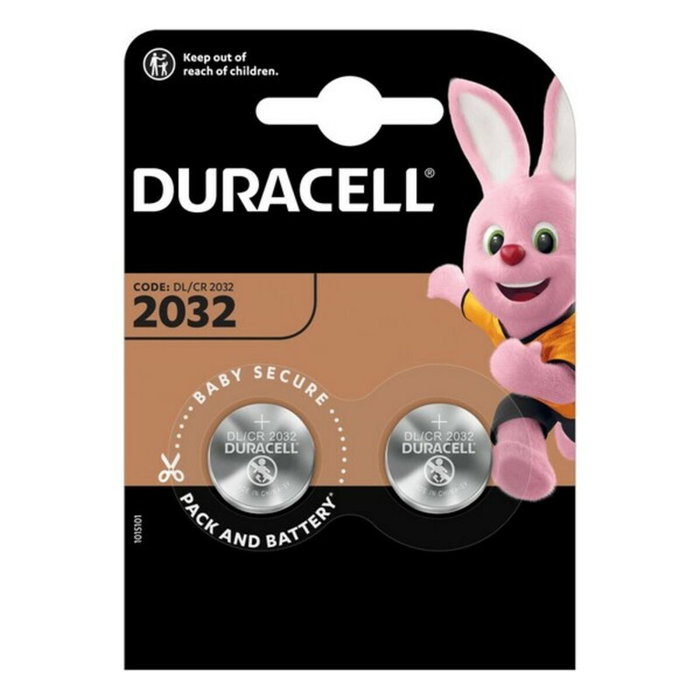 Duracell Pack de 2 Pilas de Botón Litio CR2032 3V