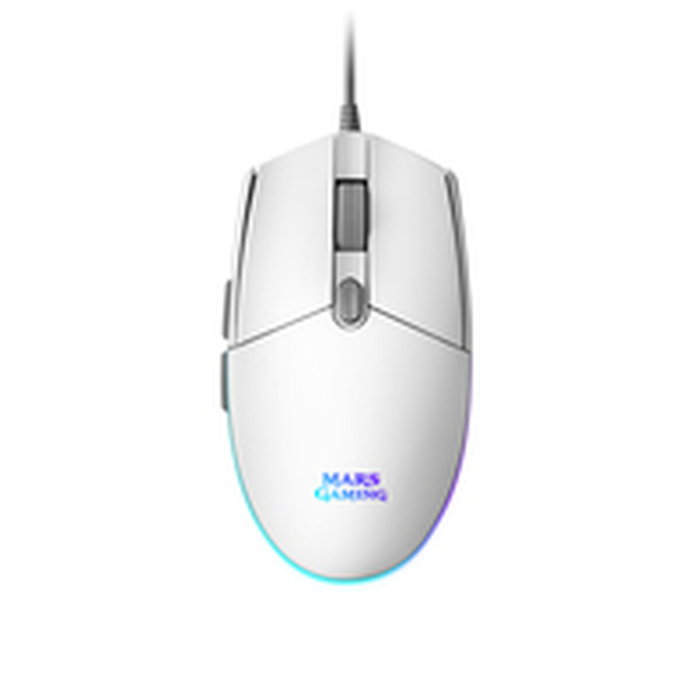 Mars Gaming MMGW Ratón Gaming Blanco 3200 DPI