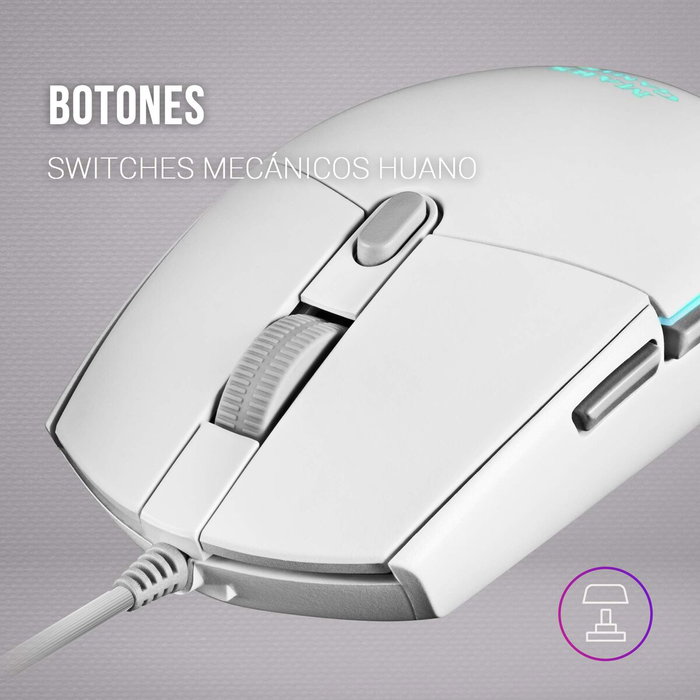 Mars Gaming MMGW Ratón Gaming Blanco 3200 DPI