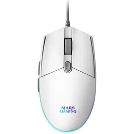 Mars Gaming Ratón Gaming MMGW hasta 3200 DPI RGB Flow Blanco Precisión Total para Gaming