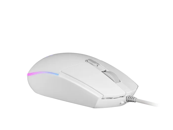 Mars Gaming Ratón Gaming MMG Óptico 3200 DPI RGB Switches Huano Grip Antideslizante para Mano Derecha Blanco