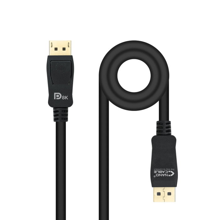 Nanocable Cable DisplayPort 1.4 8K 2m Negro
