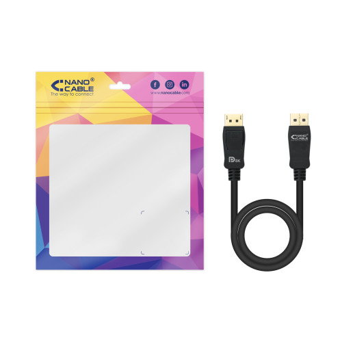 Nanocable Cable DisplayPort 1.4 8K 2m Negro