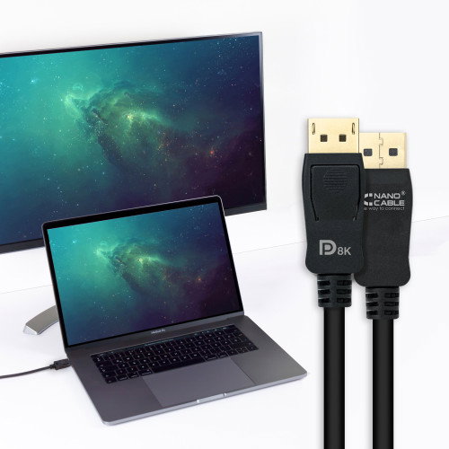 Nanocable Cable DisplayPort 1.4 8K 2m Negro