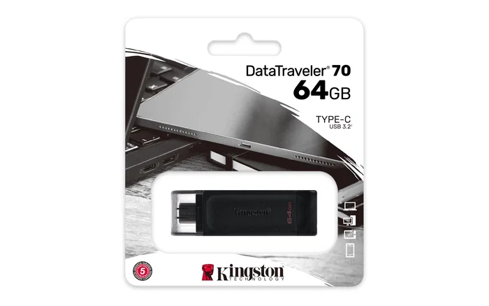 Kingston DataTraveler 70 64 GB USB-C 3.2 Gen 1 Negro