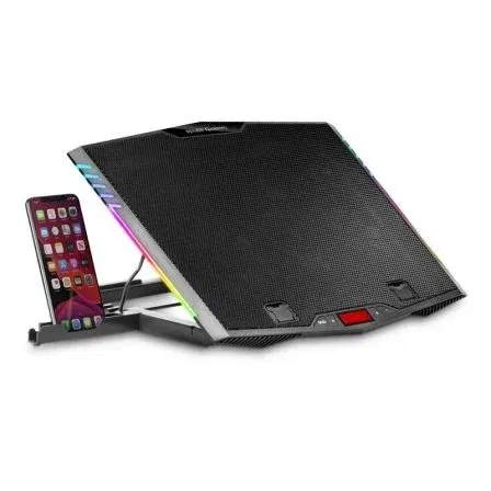 Mars Gaming Soporte Refrigerante MNBC5 para Portátiles hasta 17.3" con Iluminación LED RGB y 6 Ventiladores