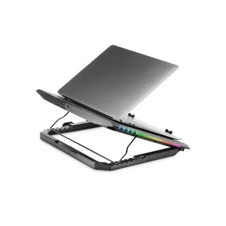 Mars Gaming Soporte Refrigerante MNBC5 para Portátiles hasta 17.3" con Iluminación LED RGB y 6 Ventiladores