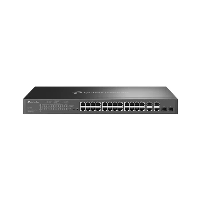 TP-Link Switch L2 Gestionado Omada TL-SL2428P 24 Puertos Fast Ethernet PoE 4 Gigabit 2 SFP Montaje Rack 1U Negro