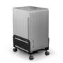 EWENT EW1291 Carro para Equipo Informático Negro, Soporte CPU Móvil con Base Ajustable y Ruedas