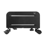 EWENT EW1291 Carro para Equipo Informático Negro, Soporte CPU Móvil con Base Ajustable y Ruedas
