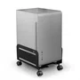 Ewent EW1291 Carro/Soporte Móvil para CPU con Ruedas (2 Bloqueables) y Base Ajustable de 10.9-20.9 cm, Negro