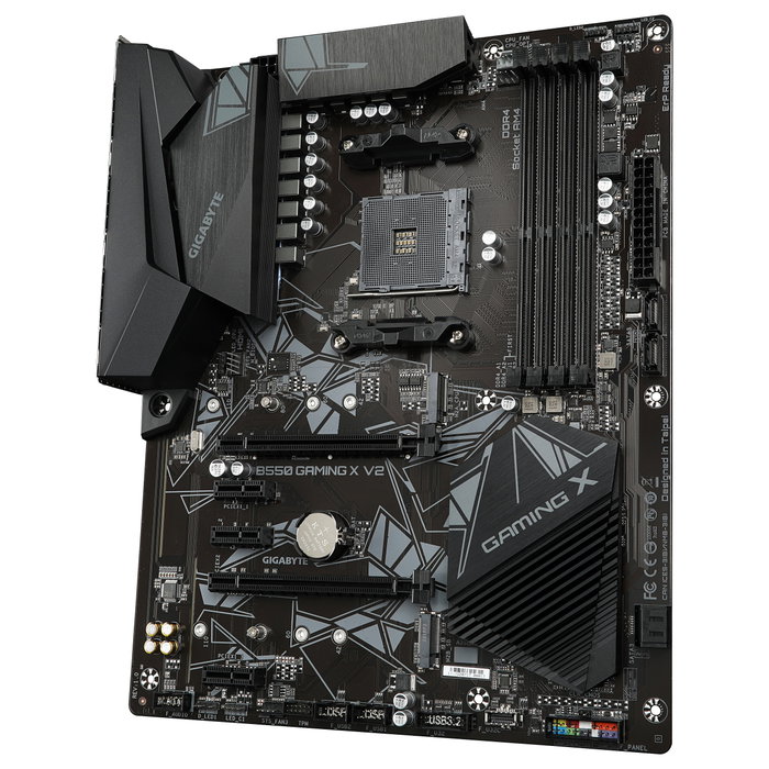 Gigabyte B550 Gaming X V2 Placa Base ATX para AMD Ryzen 5000/3000/4000 Series con Socket AM4, VRM 10+3 Fases, DDR4 hasta 4733 MHz, PCIe 4.0, LAN 1GbE, USB 3.2 Gen 2 Gigabyte B550 Gaming X V2 Placa Base ATX para AMD Ryzen 5000/3000/4000 Series con Socket AM4, VRM 10+3 Fases, DDR4 hasta 4733 MHz, PCIe 4.0, LAN 1GbE, USB 3.2 Gen 2