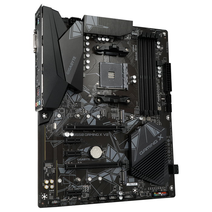 Gigabyte B550 Gaming X V2 Placa Base ATX para AMD Ryzen 5000/3000/4000 Series con Socket AM4, VRM 10+3 Fases, DDR4 hasta 4733 MHz, PCIe 4.0, LAN 1GbE, USB 3.2 Gen 2 Gigabyte B550 Gaming X V2 Placa Base ATX para AMD Ryzen 5000/3000/4000 Series con Socket AM4, VRM 10+3 Fases, DDR4 hasta 4733 MHz, PCIe 4.0, LAN 1GbE, USB 3.2 Gen 2