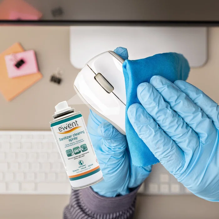 EWENT EW5676 Limpiador y Desinfectante en Spray 400 ml - Para Teléfonos, Mascarillas, Superficies y Teclados - Elimina Olores, Listo para Usar