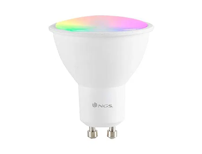 Ngs Bombilla LED Gleam 510c RGB Wifi 5W 460 Lúmenes Base GU10 Regulable en Intensidad