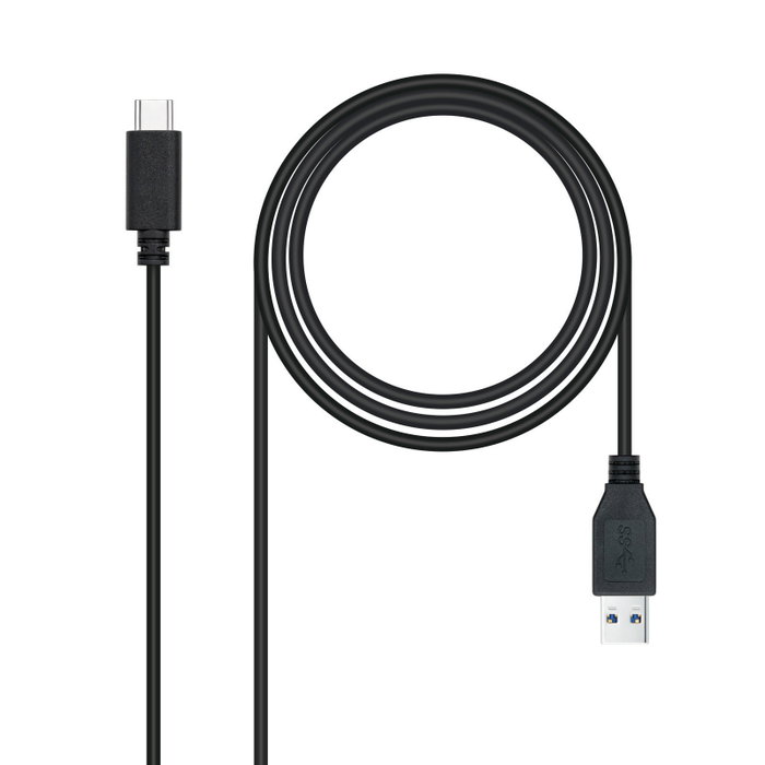 Nanocable Cable USB-C a USB-A 3.1 Gen2 10Gbps 1,5 m Negro Nanocable Cable USB-C a USB-A 3.1 Gen2 10Gbps 1,5 m Negro