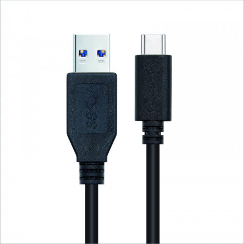 Nanocable Cable USB-C a USB-A 3.1 Gen2 10Gbps 1,5 m Negro Nanocable Cable USB-C a USB-A 3.1 Gen2 10Gbps 1,5 m Negro