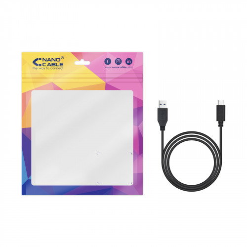Nanocable Cable USB-C a USB-A 3.1 Gen2 10Gbps 1,5 m Negro Nanocable Cable USB-C a USB-A 3.1 Gen2 10Gbps 1,5 m Negro