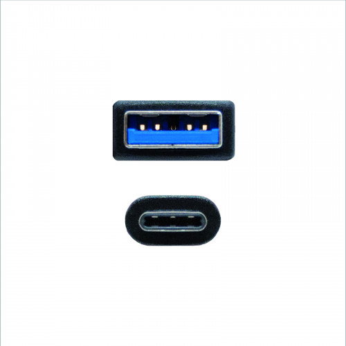 Nanocable Cable USB-C a USB-A 3.1 Gen2 10Gbps 1,5 m Negro Nanocable Cable USB-C a USB-A 3.1 Gen2 10Gbps 1,5 m Negro